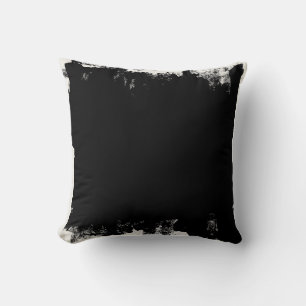 Cojín Decorativo Mancha de pintura abstracta en blanco y negro