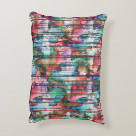 Cojín Decorativo Manchas de color con rayas rotas, desvanecimiento