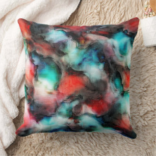 Cojín Decorativo Manchas de estilo cráter con efecto de mosaico cua