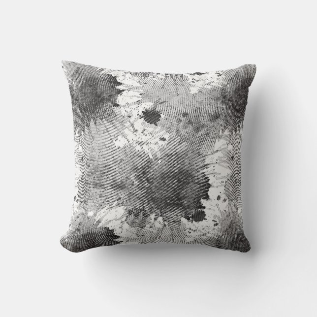 Cojín Decorativo Manchas de tinte monocromo (Anverso)