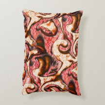 Manchas rojas y coralinas abstractas de estilo woo