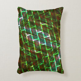 Cojín Decorativo Manchas verdes y rojas, arañazos y efecto de pared