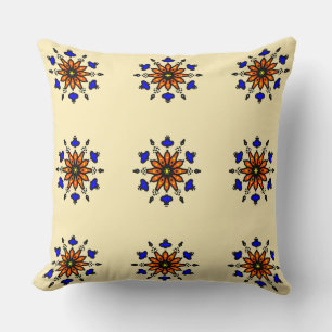 Cojín Decorativo Mandalá Azul Real
