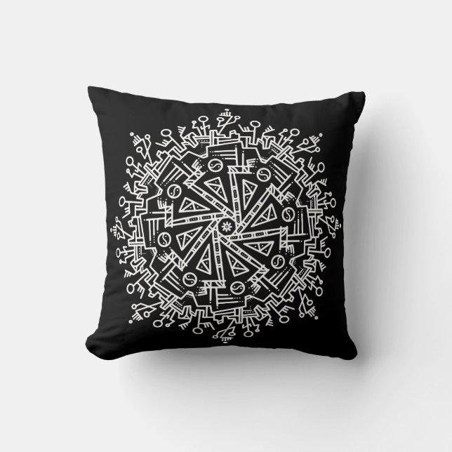 Cojín Decorativo Mandala Blanca (Anverso)