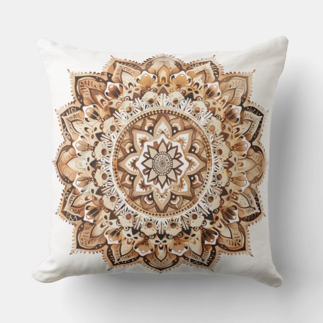 Cojín Decorativo 🕉️ Mandala Bohème Chic (Anverso)