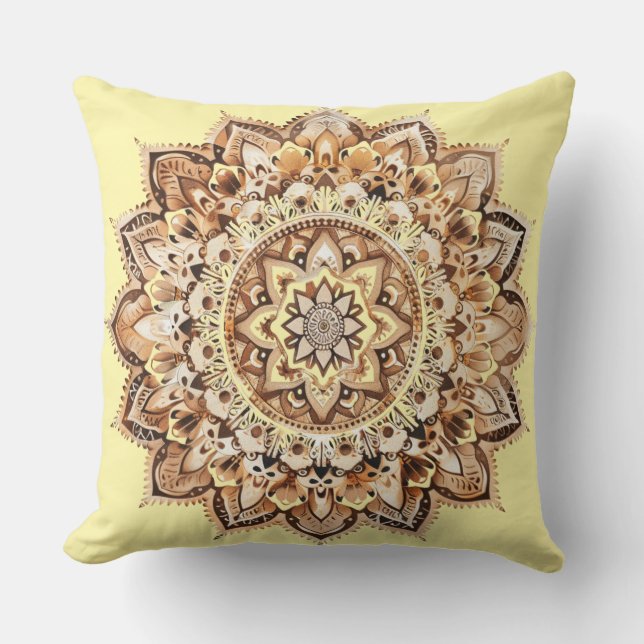 Cojín Decorativo 🕉️ Mandala Bohème Chic (Anverso)