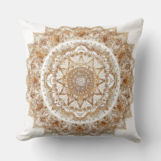 Cojín Decorativo Mandala boho chic doré pour déco zen ✨