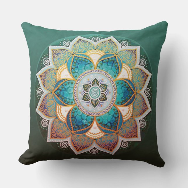 Cojín Decorativo Mandala brillante - Pillow (Anverso)