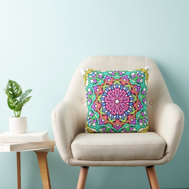 Cojín Decorativo Mandala colorida (Silla)