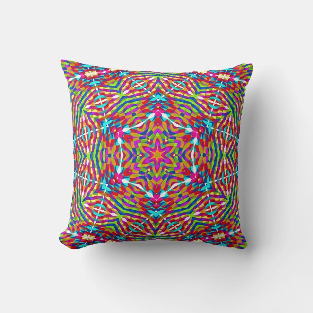 Cojín Decorativo Mandala colorida (Anverso)