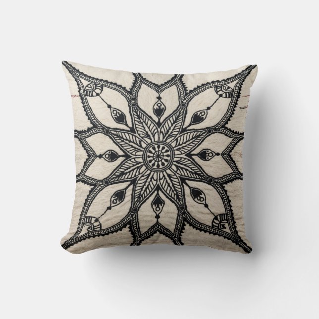 Cojín Decorativo Mandala Cushion: Elegancia de Boho-Moda para tu es (Anverso)