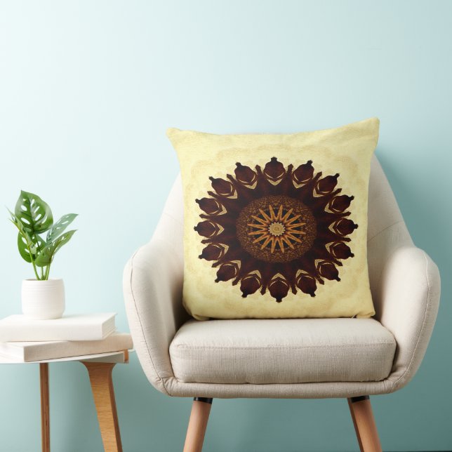 Cojín Decorativo Mandala de la flor de otoño..... (Silla)