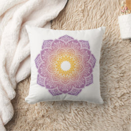 Cojín Decorativo Mandalá de meditación lila lindo