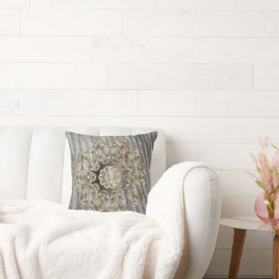 Cojín Decorativo Mandala de oro ruso