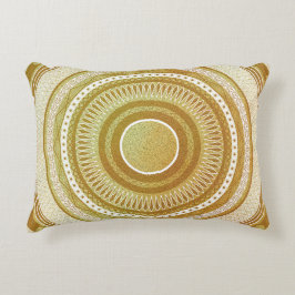 Cojín Decorativo Mandalá de Oro y Brillo