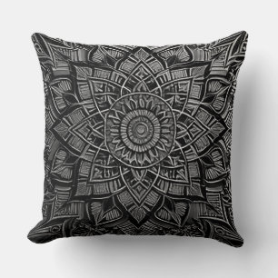 Cojín Decorativo Mandala de Plata