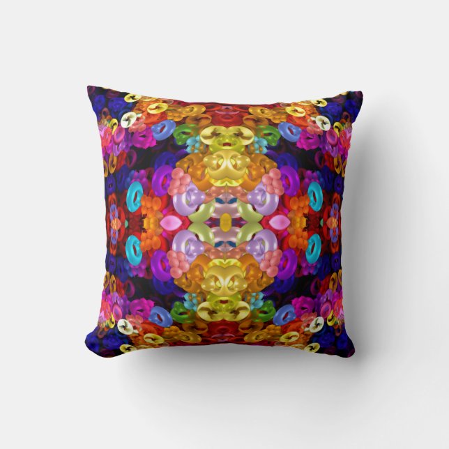 Cojín Decorativo Mandala del Amarillo-Ángel-Insecto (Anverso)