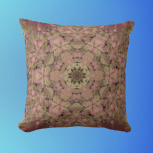 Cojín Decorativo Mandala digital amarillo rojo y marrón