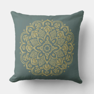 Cojín Decorativo Mandala dorada - Pillow