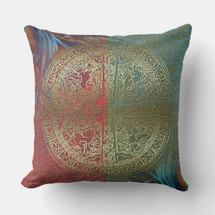 Cojín Decorativo Mandala dorada sobre plumas - Pillow