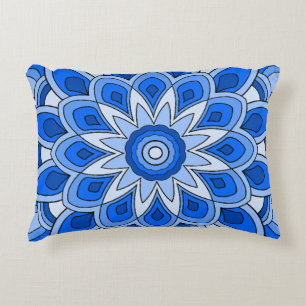 Cojín Decorativo Mandala en azul