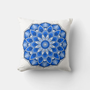Cojín Decorativo Mandala en azul