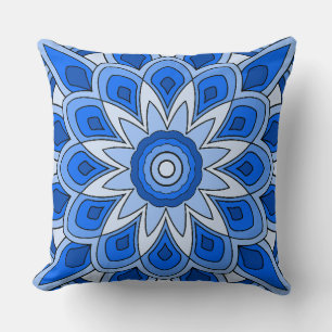 Cojín Decorativo Mandala en azul