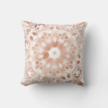 Mándala floral de oro rosa