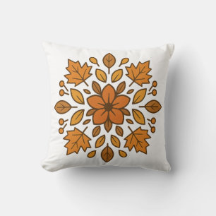 Cojín Decorativo Mandala floral de otoño