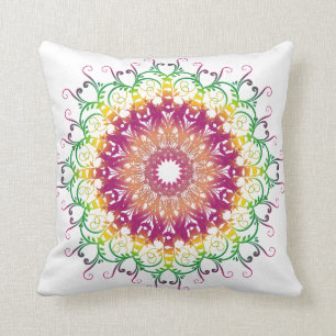 Cojín Decorativo Mandala. floral étnico