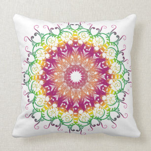 Cojín Decorativo Mandala. floral étnico