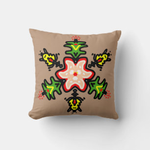 Cojín Decorativo Mandalá floral verde