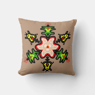 Cojín Decorativo Mandalá floral verde