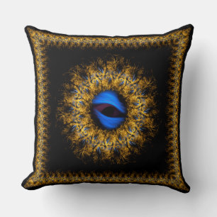 Cojín Decorativo mandala fractal ojo del rey