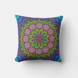 Cojín Decorativo Mandala Geométrica Rosette Retro Hippie