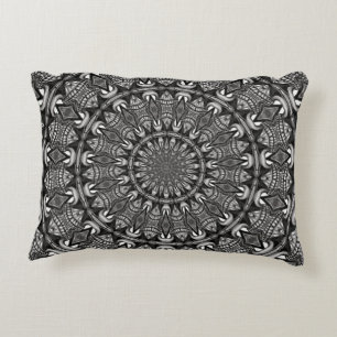 Cojín Decorativo Mandalá monocromo