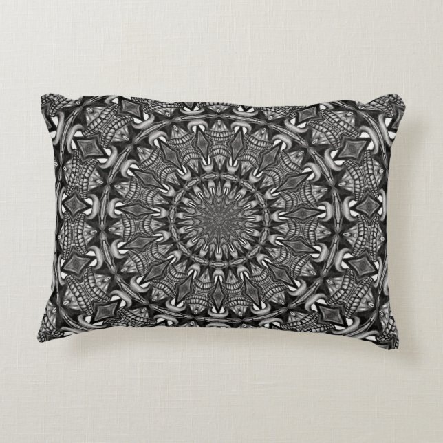 Cojín Decorativo Mandalá monocromo (Reverso)
