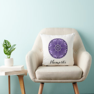 Cojín Decorativo Mándala Namaste Púrpura Espiritual