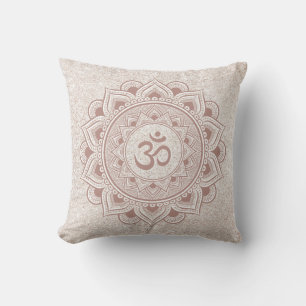 Cojín Decorativo Mandala Om Yoga Armonía Femenina Estudio Moderno d