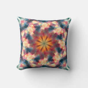 Cojín Decorativo Mandala psicodélica de Kaleidoscópico de Prisma