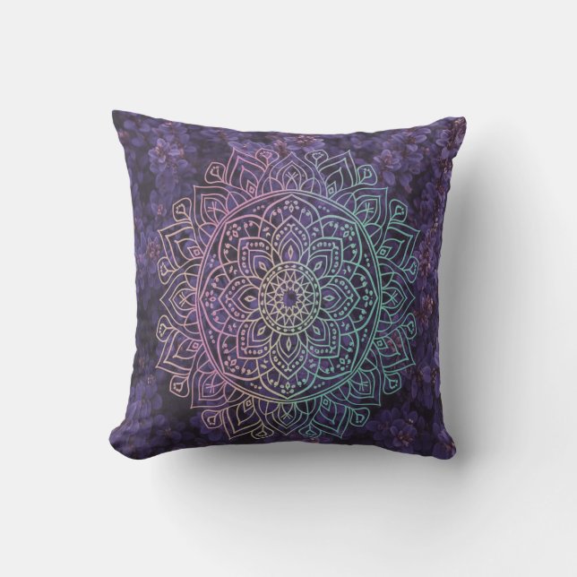 Cojín Decorativo Mandala Purple (Anverso)