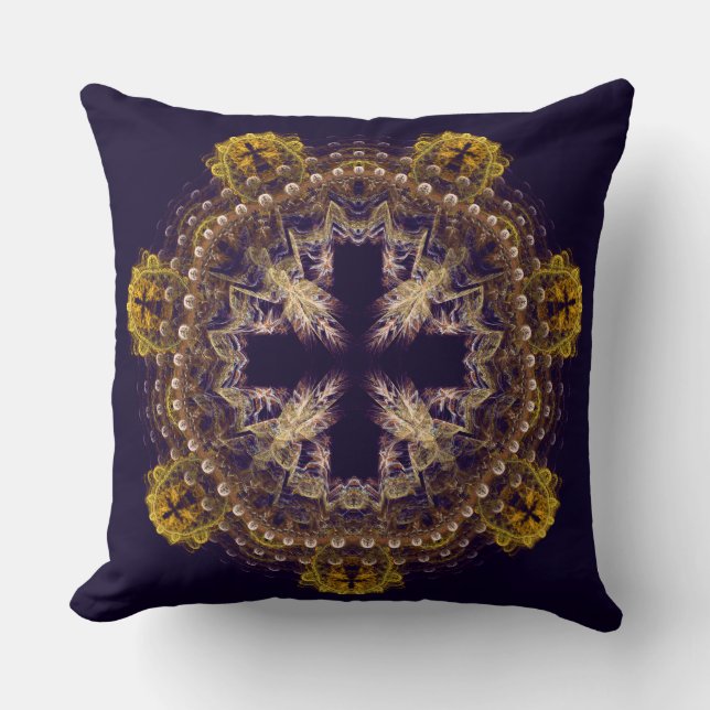 Cojín Decorativo Mandala transversal fractal (Anverso)