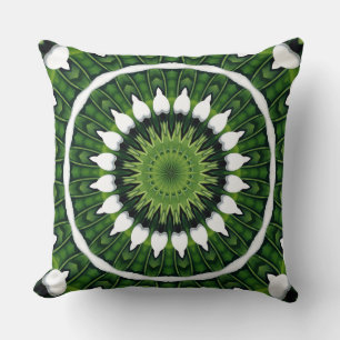 Cojín Decorativo Mandala Verde Tropical