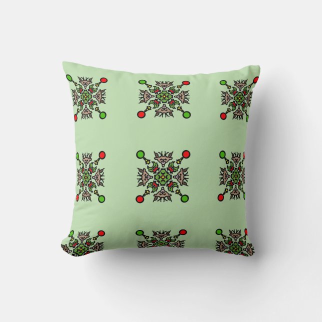 Cojín Decorativo Mandalala de copo de nieve de Navidad (Anverso)