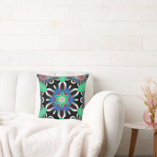 Cojín Decorativo Mandalas de Floración Eléctrica