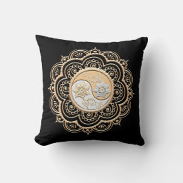 Cojín Decorativo Mandalas de oro y plata