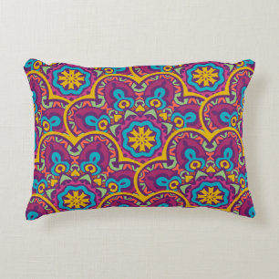 Cojín Decorativo Mandalas repiten desi de etnia india tribal