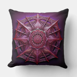 Cojín Decorativo Mandelbrot de estructura alámbrica rosa