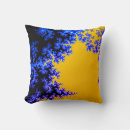 Cojín Decorativo Mandelbrot Fractal Gold Blue Dos