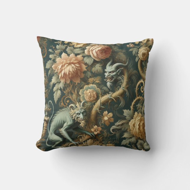 Cojín Decorativo Mando de mono: barroco gótico (Anverso)